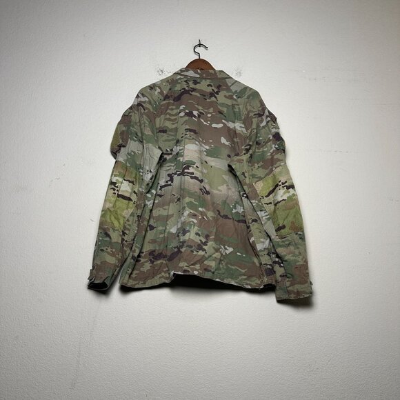 US Military Army Unpatched Field Coat Jacket Men L Camo Green Outerwear Brown - Picture 2 of 12
